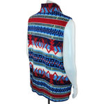 Denim & Co Womens Medium Aztec Print Full-Zip Fleece Collared Vest Polyester Photo 9