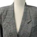 Amanda Smith VTG Amanda Nicole Gray Glen Plaid Check Tweed Blazer Shoulder Pads Sz 14 Photo 1