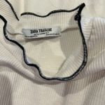 ZARA Ribbed Lettuce Trim Tshirt Photo 7