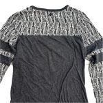 prAna  Gray Black White Color Block Long Sleeve T-Shirt Size S Photo 4