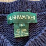 🚫SOLD🚫Vintage Bushwacker Horse and Dogs Scene Heavy, Chunky Sweater Size S Blue Photo 2