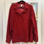 Coldwater Creek Vintage Red Faux Suede Lightweight Jacket Blouse Plus Size 3X Photo 8