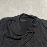 ALLSAINTS  Sweater Womens 4 Grey Black Drina Cardigan Asymmetric Wool Cotton Photo 2