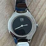ESQ by Movado Ladies Watch Vintage Black Dial Stainless Bracelet Photo 2