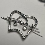 Rhinestone Brooch Pin Bird, Galloping Horses, Kitty Cat Face Lot Of 3 Animal Photo 4