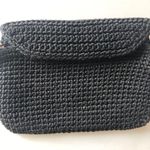 BLACK CROCHET SMALL WALLET CLUTCH Photo 2