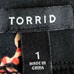 Torrid Women's Skirt Black Red Floral Tulle Mesh Overlay Skater Full Size 1X Photo 4