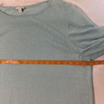 Pure J Jill Aqua Blue Linen Blend Asymmetrical Crochet Hem Tunic Top Size XL Photo 5