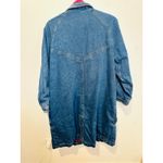 Current Seen Vintage Women’s Blue Denim Zip Chore Jean Barn Jacket Shacket sz L Photo 9