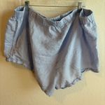 J.Crew  Light Blue Button-Up Pajama Set Long Sleeve Top And Shorts 3X Photo 4