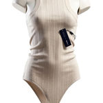 barney's new york x Forever 21 Ribbed Knit Bodysuit Beige Medium NWT Photo 0