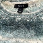 Alfani Teal Romance Antique White Textured Acrylic Wool Blend Sweater XL Photo 3