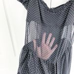 Reformation Davonne Black Polka Dot Mini Dress Photo 4