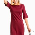Southern Tide Game-day Micro Stripe Dress Chianti Photo 0