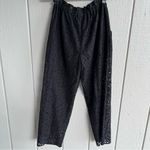 Milly  Black Lace Sheer Drawstring Pull On Pants Shorts Lining Size P (XS) Photo 5
