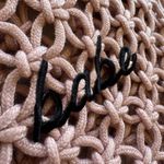 Handknit Woven Pink Knitted Tote Bag Photo 2