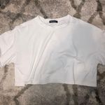 SheIn White Cropped T Shirt  Photo 0