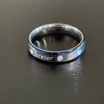 Blue and silver forever love ring size 10 Photo 1