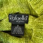 Rafaella REFARLLA Petites Fringe Neck Sweater TurtleNeck Green Size S Photo 2