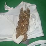 Pretty Little Thing NWT White Bikini 3 Piece Set with Sheer Cover-Up size 6-FLAW Photo 5