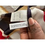 Vintage Sophisticate Plaid Silk Scarf Red & Gold Black Border 22" Square Photo 4