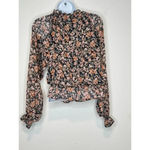 American Eagle Tops Floral Lace up Blouse Office Siren Cottagecore SIZE XS Photo 1