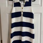 Show Me Your Mumu Zoe Button Sweater Dress Sailor Blue Stripe Knit Photo 1