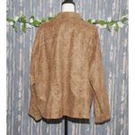 Liz Claiborne Women's Brown Jacket Plus Size 22W Floral Button Up So Soft Shaket Photo 4