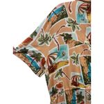 Label of Love Women's Tropical Vacation Resort Beach Print Drawstring Romper S Orange Photo 7