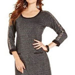 Jessica Simpson Long Sleeve Metallic Sleeve Detail Knit Dress Size X Small Photo 0