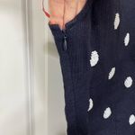 Anthropologie Odille Navy Blue Polka Dot beaded Tank Top size 4 Photo 6