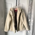 Catherine Malandrino Hooded Faux Fur Jacket coat Cream Color size 14/16 Photo 1