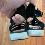 Steve Madden Black Suede Gladiator White Sole Sandal Photo 10