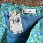 Mango π Blue and Green Floral Mini Skirt Size L Photo 5