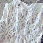 Hollister  Floral Print Wrap Front Romper in White/Purple, NET, Size S Photo 9