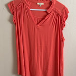Kori  Coral Ruffled Blouse Photo 0