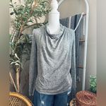 Anthropologie  Deletta Metallic Shimmer Cowl Neck Long Sleeve Blouse Photo 8