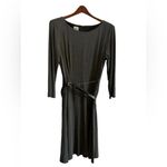 Anne Klein size 14 charcoal dress with belt Photo 1