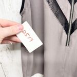 ASTR  Blouse Women Size Medium Gray Black Lace Inset Scoop Neck Sleeveless Top Photo 1