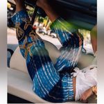 Chasing unicorns under the sea appliqué embroidered pants Blue Size XS Photo 1