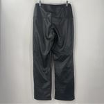 Joie  Black Faux Leather Pants Leggings Cropped Wide Leg Pleather Size Medium Photo 1