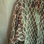 KZK M Lavender Lime Flower Cotton Oxford Shirt Top Purple Size M Photo 2