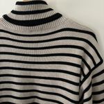 Miou Muse Striped Turtleneck Sweater Oversized mocha and black Size S Photo 7