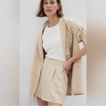 Gap Women’s Size 4 5″ SoftSuit Short Flat Front Khaki StoneTailored Cotton Blend Photo 2