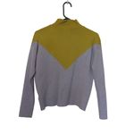Cynthia Rowley Size Small S Green Gray Grey Color Block Sweater Neck Photo 1