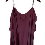 Paige Arabeth Cold-Shoulder Silk Blouse Purple Small Photo 4