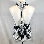 SheIn Black and white tie dye twisted racerback sports active tank size small Photo 4