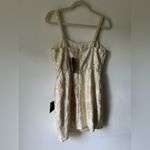 Lulus Gold Floral Metallic Brocade Mini Dress Women’s Size M NWT Size M Photo 3