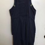 Gretchen Scott Navy blue sleeveless dress L beaded casual resort preppy Hamptons Photo 7
