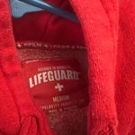 Red Lifeguard Hoodie Uni Sex size Medium White Photo 5